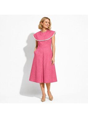 Mollie Parnis Women's Shift Dress Sz S Vintage 60s Mod Retro Barbiecore Pink